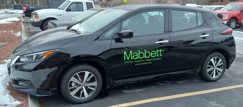 Mabbett logo on a black color car