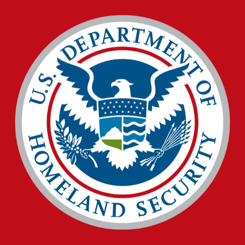 The us department of homeland security logo.