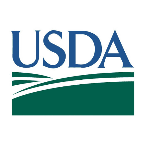 The usda logo on a white background.