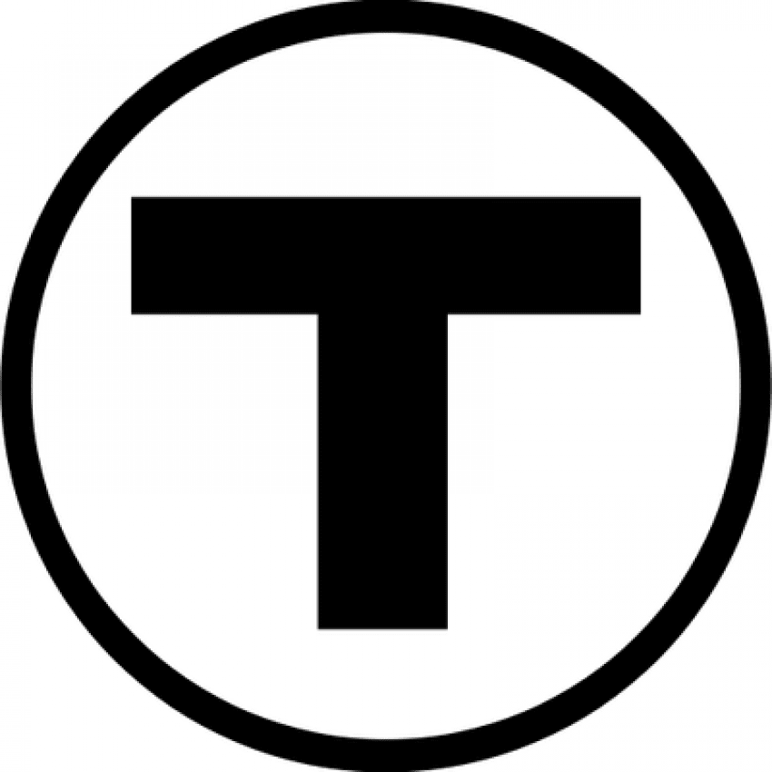 A black and white logo with the letter t.