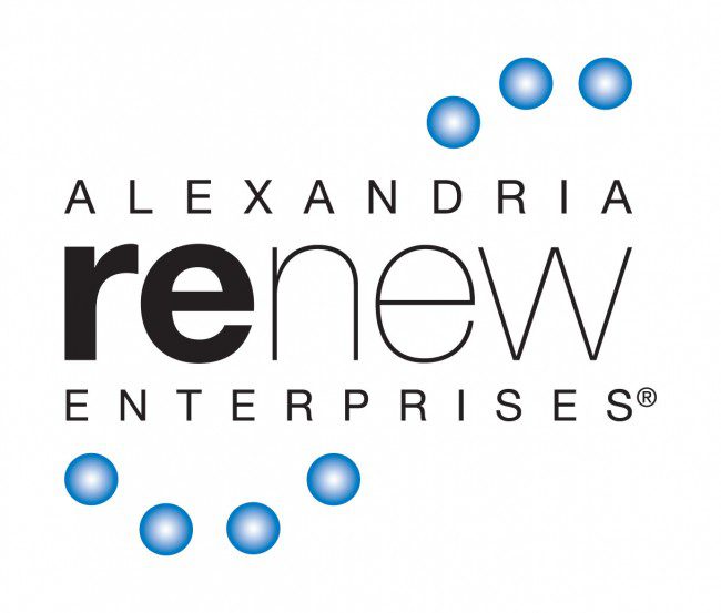 The logo for alexandria renew enterprises.