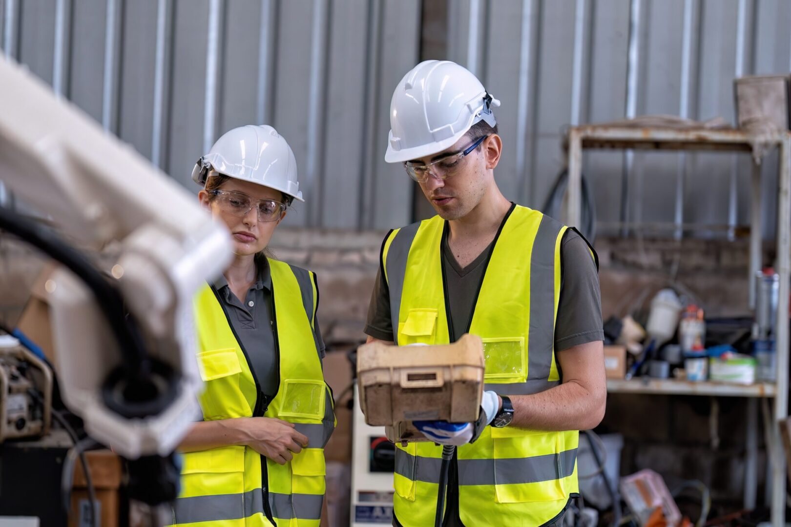 In,Robotic,Training,Center,Instructor,Teaching,Girl,Engineer,How,To